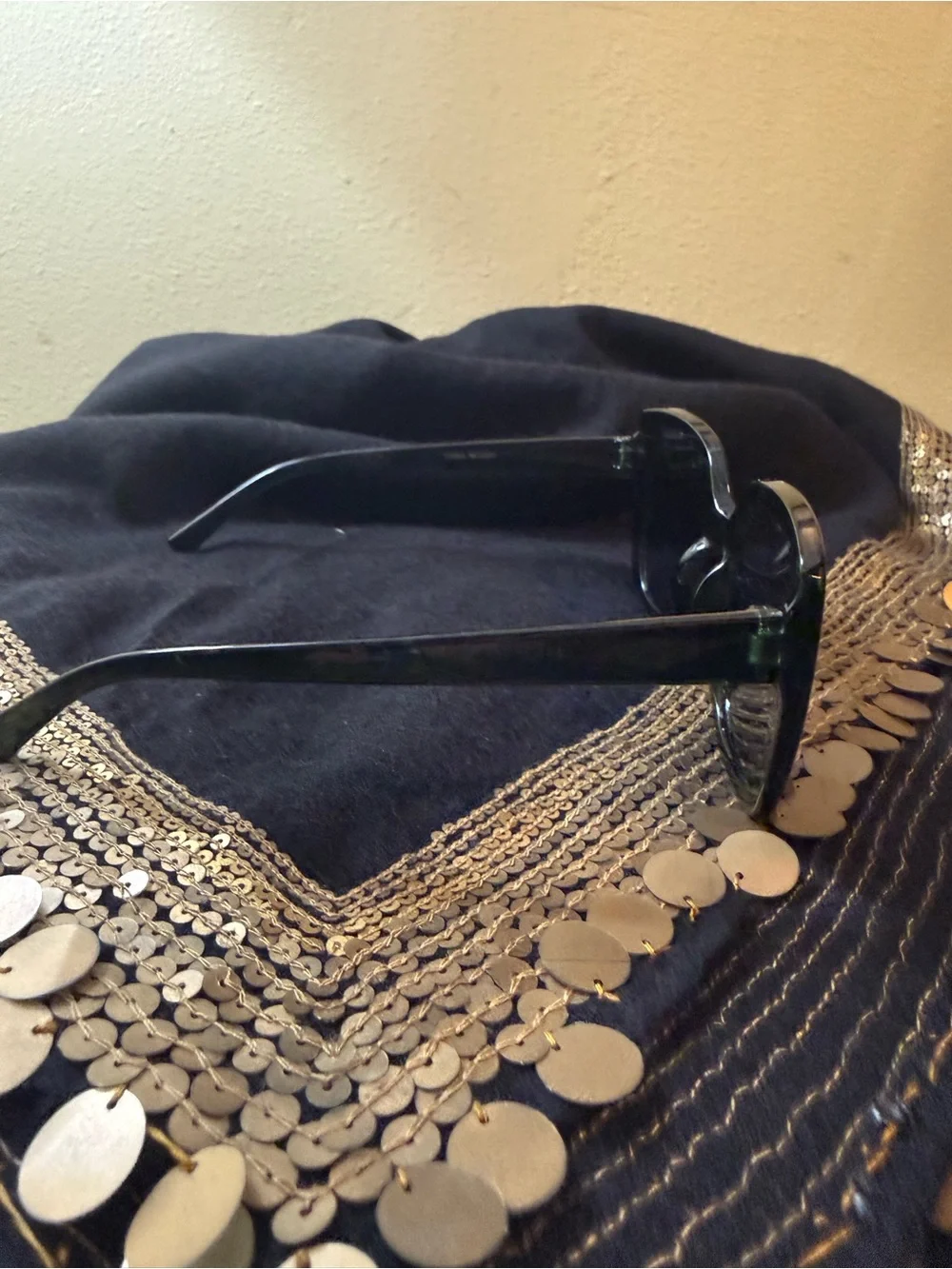 Oversized Dark Green Square Sunglasses